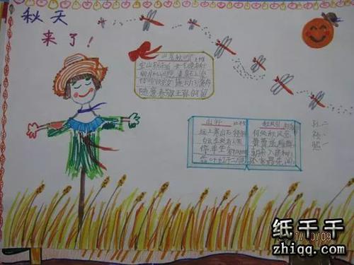 以秋天的树叶为主题的手抄报 秋天的手抄报