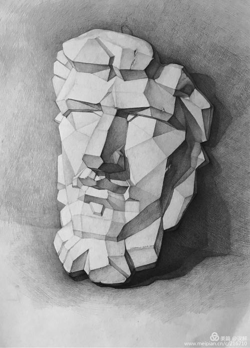 兴趣 亚历山大切面像教程 写美篇 冠面女神石膏素描写生示范 高中基础