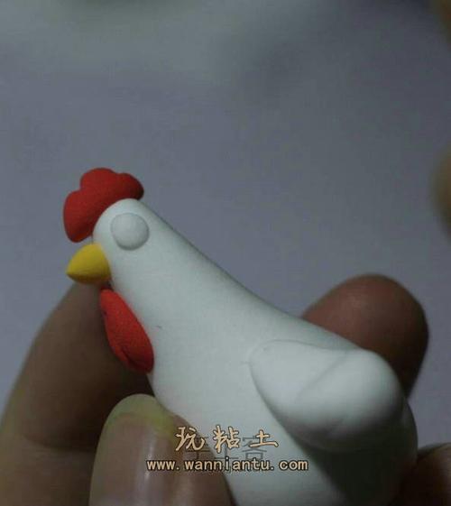 用超轻粘土做的可爱大公鸡玩偶