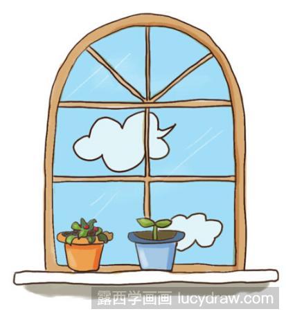 儿童画漂亮的窗台是不是很简单呢?