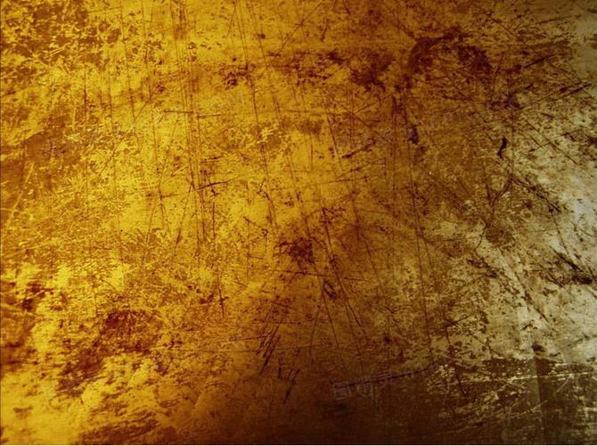 金属划痕金黄色锈迹