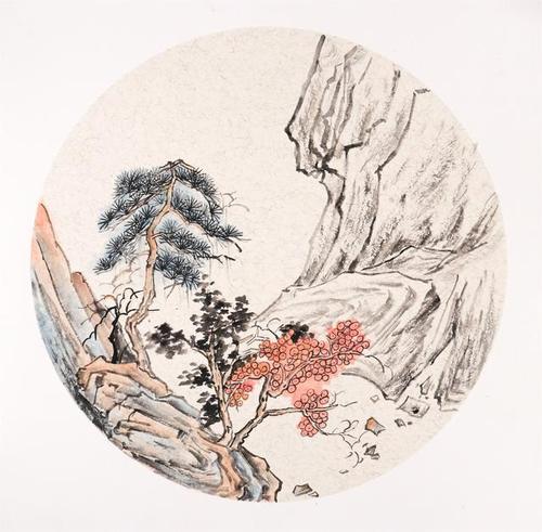 国画 山水小品绘画过程