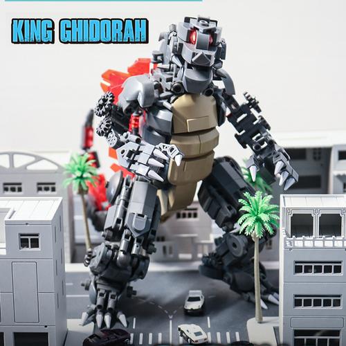 小鲁班乐高哥斯拉2怪兽之王拉顿基多拉模型环太平洋10