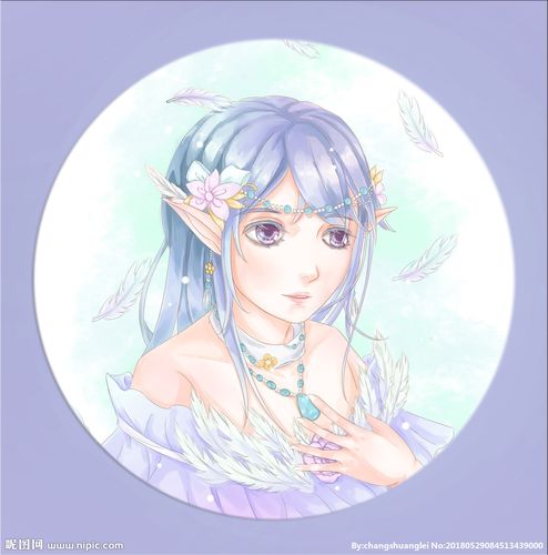 羽毛 女孩头像设计图__动漫人物_动漫动画_设计图库_.