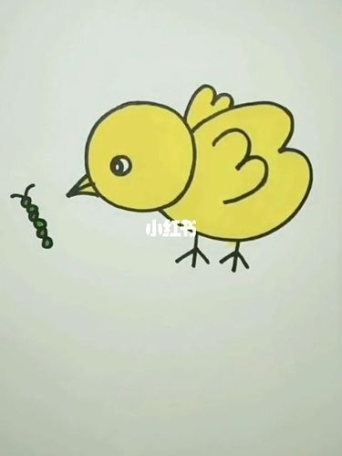 91小鸡吃虫子91简笔画7575_简笔画_画个简笔画_文化_绘画
