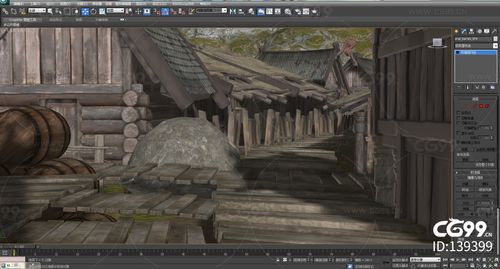 村落村庄 古村 城镇 原始部落 山体海岸别墅 次世代场景模型