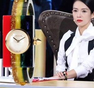 古奇专柜正品古驰gucci女表手表彩虹腕表手镯ya143520章子怡同款