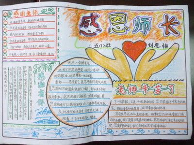人民小学开展心有大爱感恩师长手抄报设计-161kb