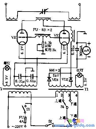9-81型超短波电疗机电路图