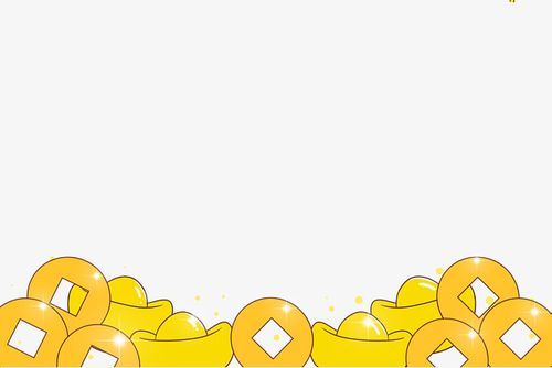 卡通手绘插画元宝钱