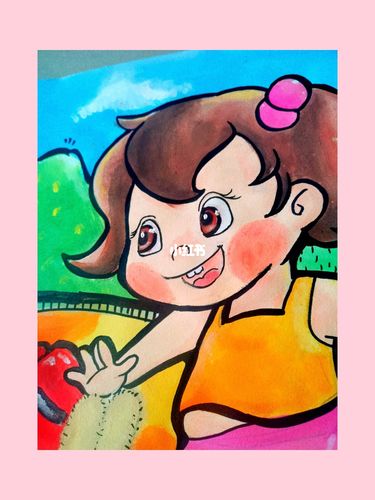 水粉画●幼师儿童画游戏主题画_儿童画_幼师_水粉画_郊游_玩具_文化