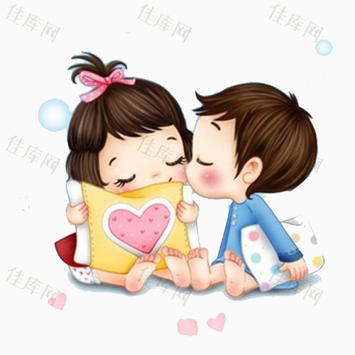 卡通情侣 少男少女 爱情 手绘情侣
