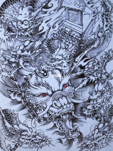 九龙拉棺纹身,台州纹身,椒江纹身_纹身_猛龙过江纹身工作室攻略_纹身