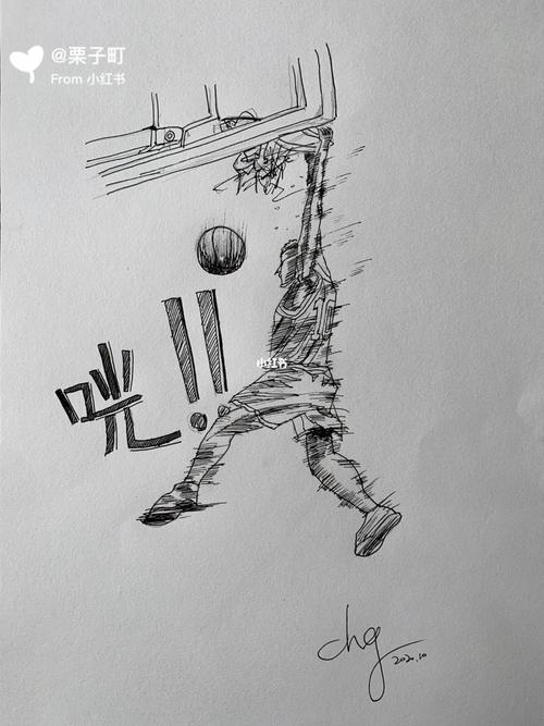 漫画灌篮,速写手绘_手绘_漫画_动漫_篮球_动漫手绘_文化_绘画