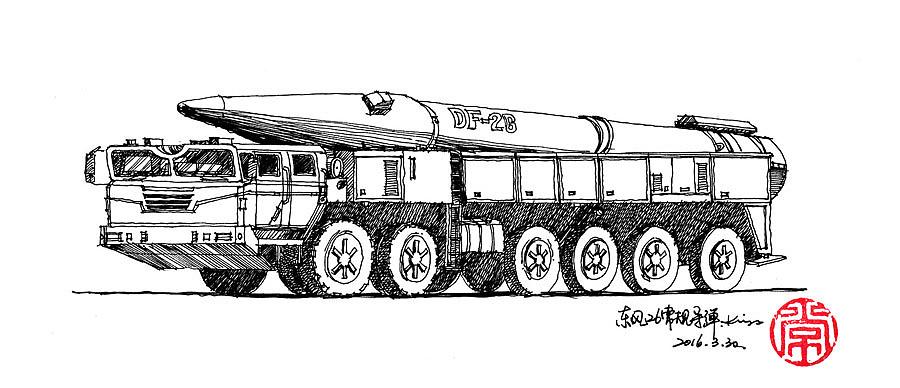 绘车丨2015阅兵式之导弹车