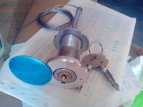 级叶片锁应急锁拉绳锁车库门锁芯手动锁抽锁卷帘门锁