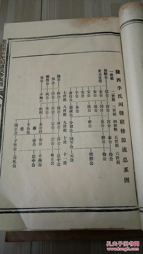 578唐朝李世民皇帝后裔 族谱,特大三厚册全,李氏家族从唐朝到1990年