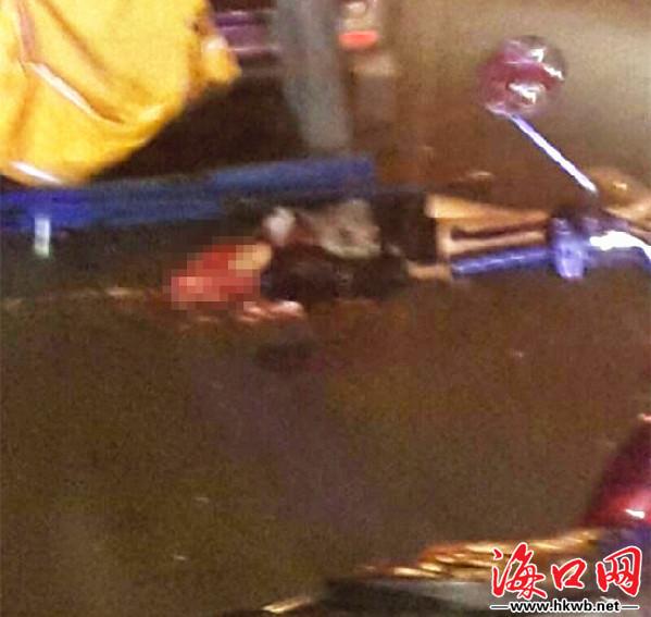 海口一女子遭货车碾压 头部压成肉泥惨不忍睹[图]