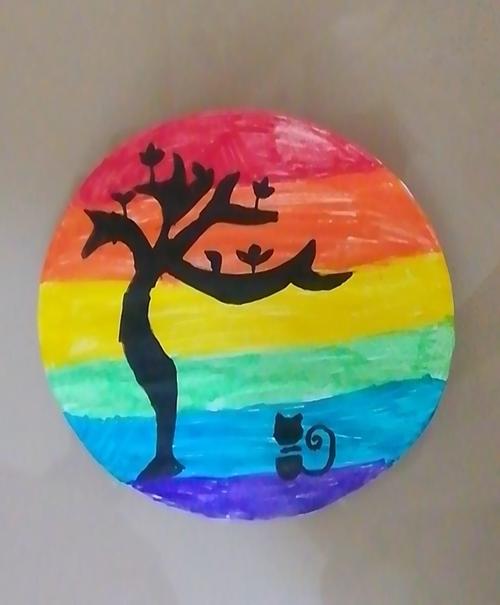 实验小学二年级美术《美丽的盘子》