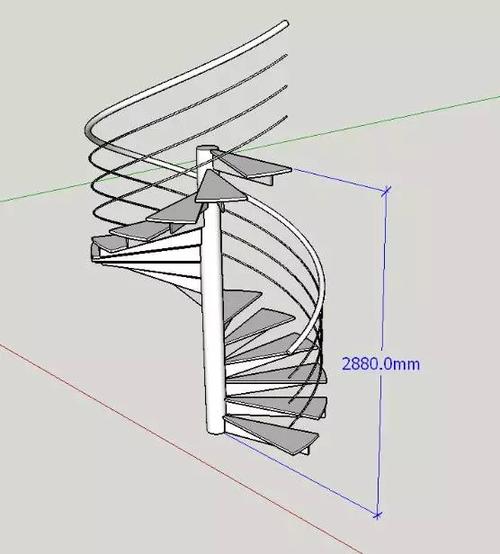 如何用sketch up 作出旋转楼梯?