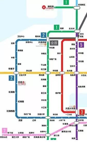 全2020年大连地铁线路图地铁盘布局必备