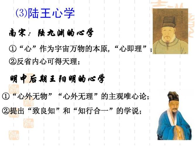 高中历史必修三-文化史  文化史专题课件  提高学习效率 ⑶陆王心学