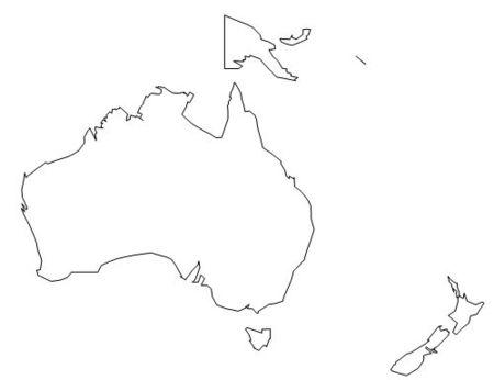 急需大洋洲空白地图
