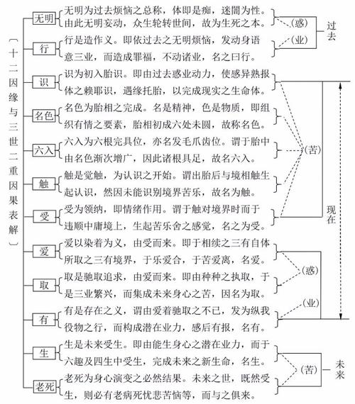 无明, 行, 识, 名色, 六入---十二因缘