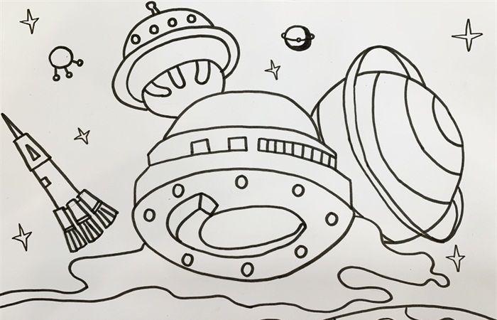 简单的科技画怎么画科技的画简单又漂亮