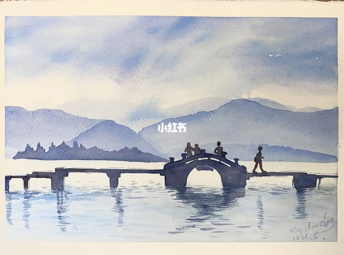 水彩西湖_水彩画_西湖_水彩_文化_绘画