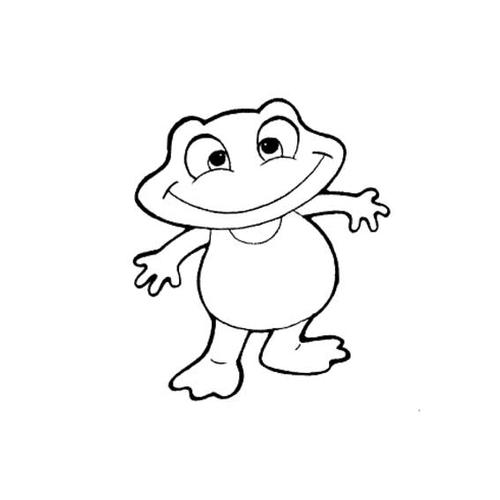站着跳舞的卡通青蛙拟人画法