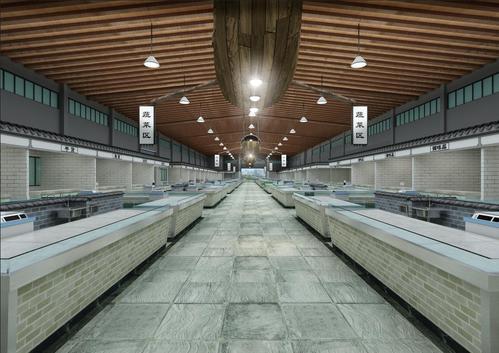 江南水乡农贸市场效果图