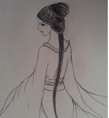 古代人物的铅笔画图片欣赏