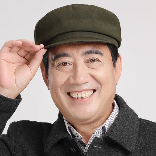 老式中山帽军绿色春秋中老年人平顶帽布帽男士帽子
