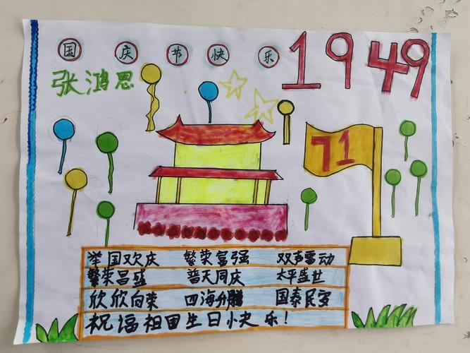 2020年10月1日国庆手抄报