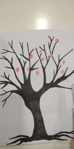 望海幼儿园中班手工活动《点点树》