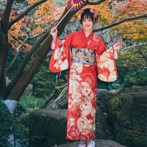 和服改良女日式中国风正装传统女装拍照浴衣日本神明少女vintage