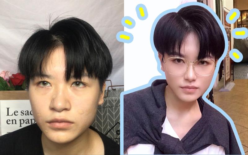 奶萌铁t女友化妆变身帅t之快速万能日常妆第二部日常虐狗向