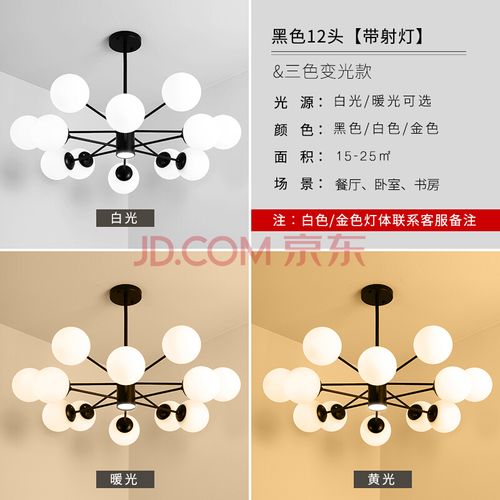 光的 北欧吊灯客厅灯具灯创意个性魔豆卧室餐厅简约现代led大气分子灯