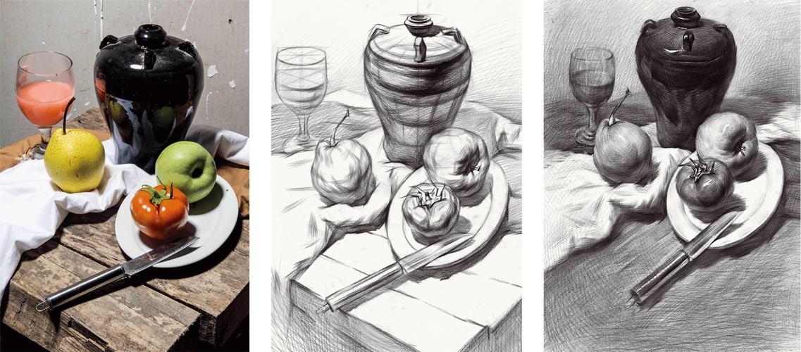 石家庄美术培训的素描静物深度解析