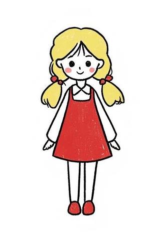 �动漫女生的简笔画✨
