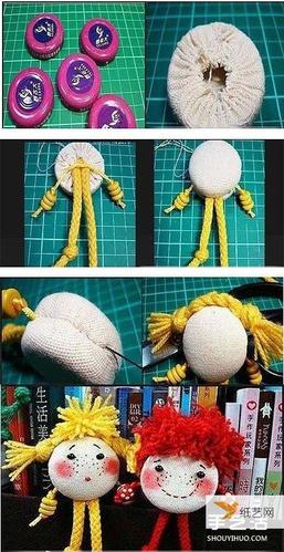 看起来丑萌丑萌的雀斑布娃娃手工制作图解教程