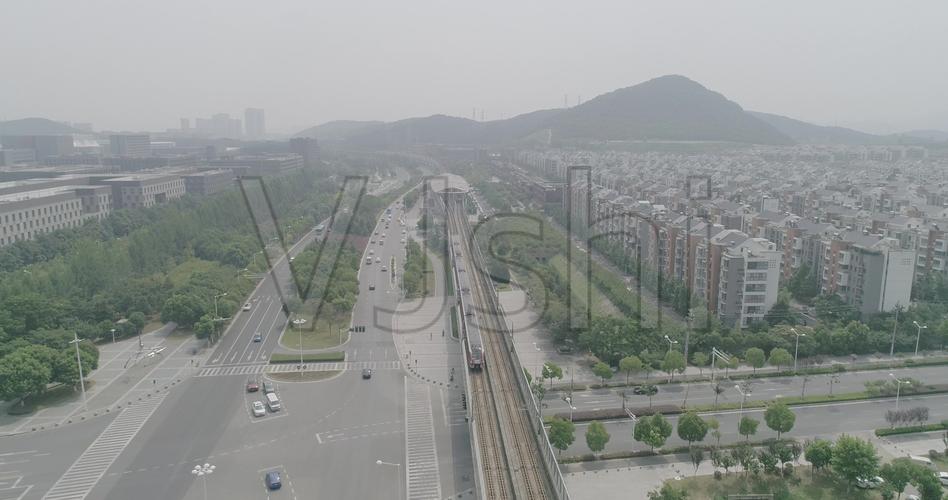 南京栖霞区仙林大道航拍