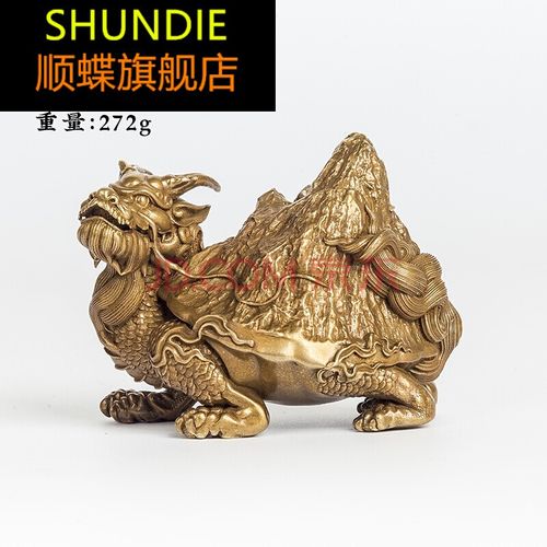 神兽霸下|赑屃龙龟摆件铜手把件小件 单枚青铜霸下