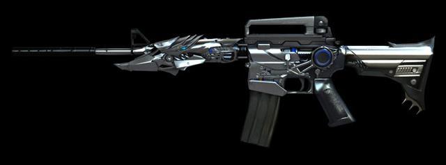 m4a1-黑骑士 冷酷的黑色盔甲,若隐若现的红色微光,如黑夜中的骑士一般