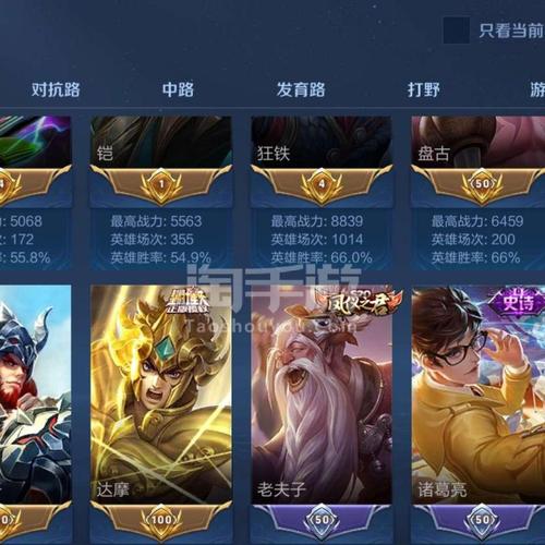 王者荣耀【安卓qq】q区皮肤省标历史号加分区狂铁胜率号