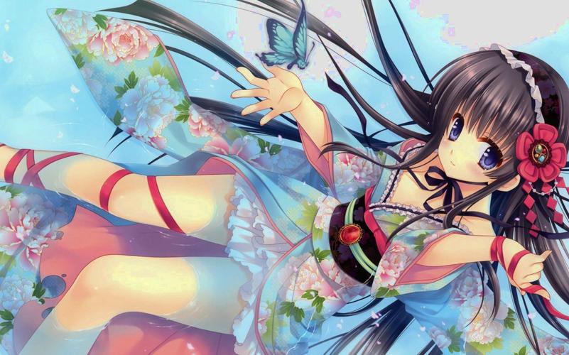 卡通美女图片之动漫和服美少女图片合集