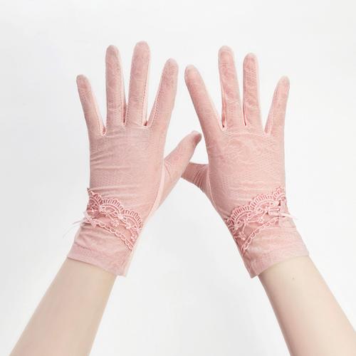 祥世恒吉女士开车防滑春秋手套女夏防晒冰丝短款弹力夏季薄款骑车视频