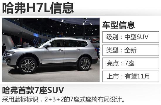 哈弗h7l有望11月份上市 采用7座式布局