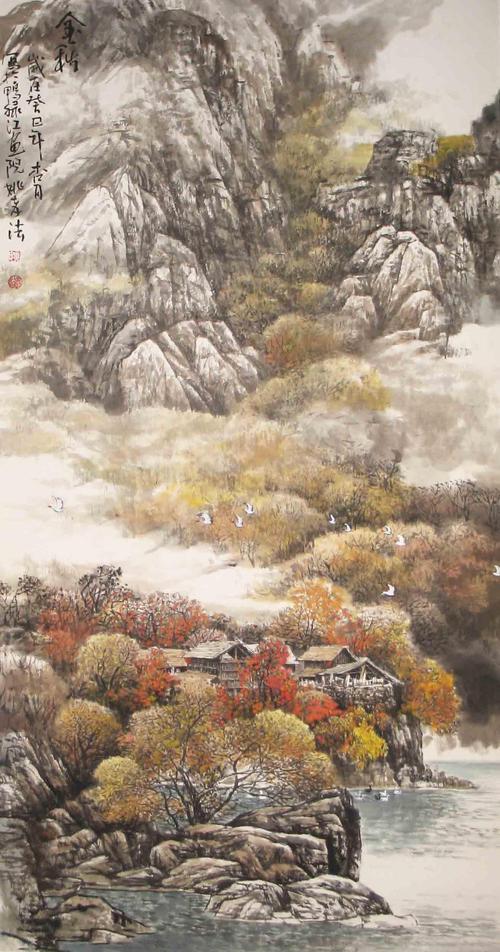 中秋佳节来临,金秋国画作品欣赏